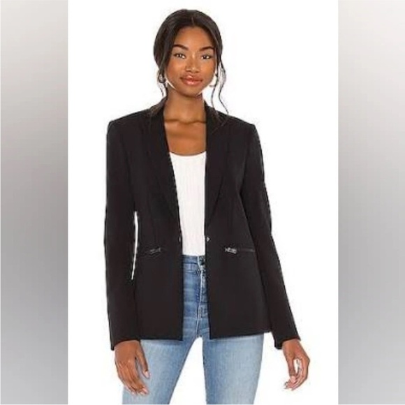 Veronica Beard Scuba Blazer Jacket Black 4 - Picture 6 of 12